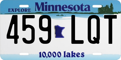 MN license plate 459LQT