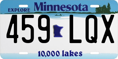 MN license plate 459LQX