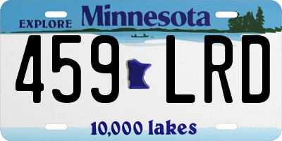 MN license plate 459LRD