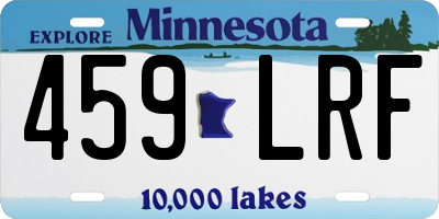 MN license plate 459LRF