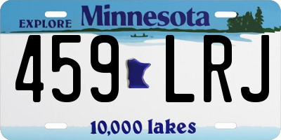 MN license plate 459LRJ