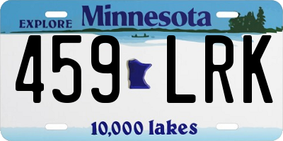 MN license plate 459LRK