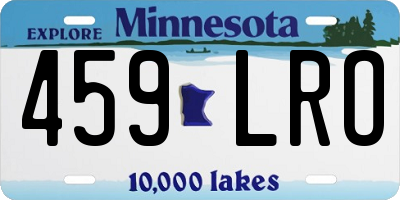 MN license plate 459LRO