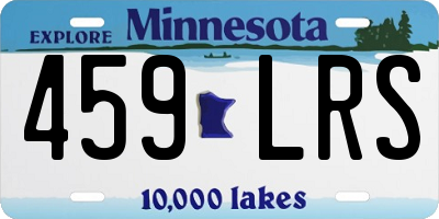 MN license plate 459LRS