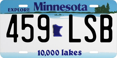 MN license plate 459LSB