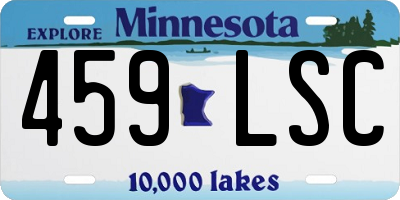 MN license plate 459LSC