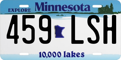 MN license plate 459LSH