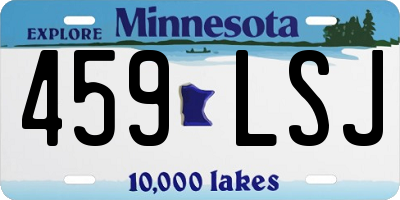 MN license plate 459LSJ