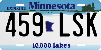 MN license plate 459LSK