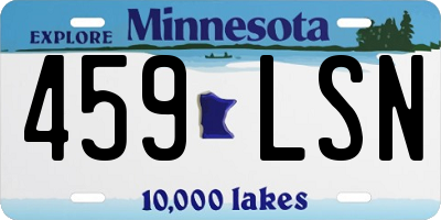 MN license plate 459LSN