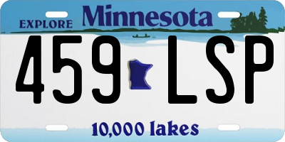 MN license plate 459LSP