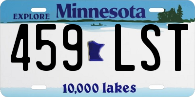 MN license plate 459LST