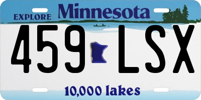 MN license plate 459LSX