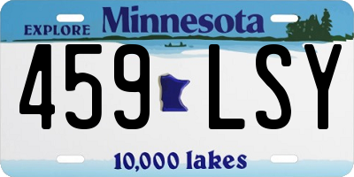 MN license plate 459LSY