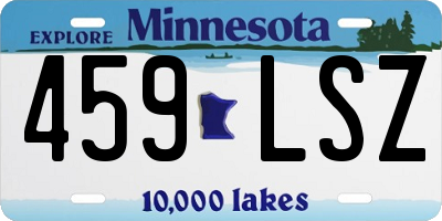 MN license plate 459LSZ