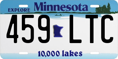 MN license plate 459LTC