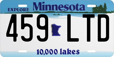 MN license plate 459LTD
