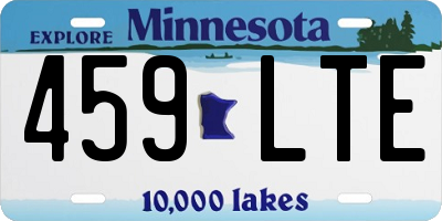 MN license plate 459LTE