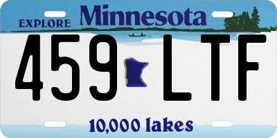 MN license plate 459LTF