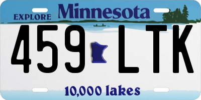 MN license plate 459LTK