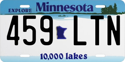 MN license plate 459LTN