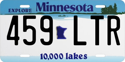 MN license plate 459LTR