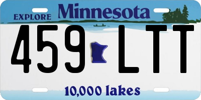 MN license plate 459LTT