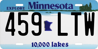 MN license plate 459LTW