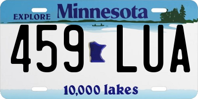 MN license plate 459LUA