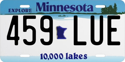 MN license plate 459LUE
