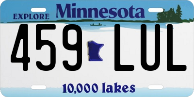 MN license plate 459LUL