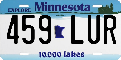 MN license plate 459LUR