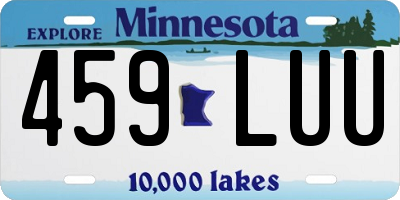 MN license plate 459LUU