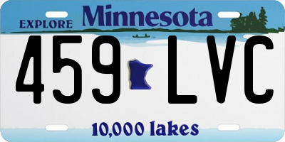 MN license plate 459LVC