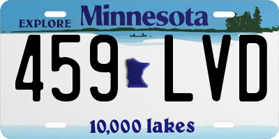 MN license plate 459LVD
