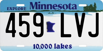 MN license plate 459LVJ