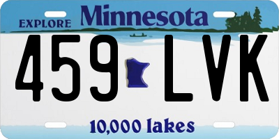 MN license plate 459LVK