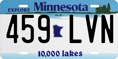 MN license plate 459LVN