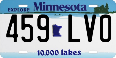 MN license plate 459LVO