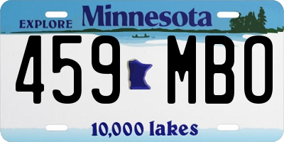 MN license plate 459MBO