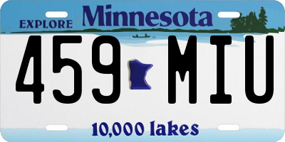 MN license plate 459MIU