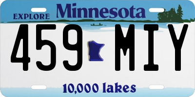 MN license plate 459MIY