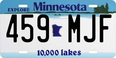 MN license plate 459MJF