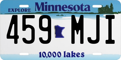 MN license plate 459MJI