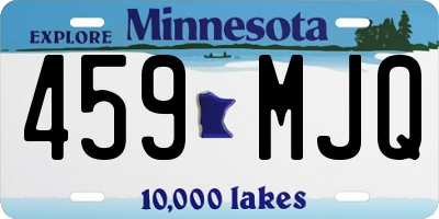 MN license plate 459MJQ