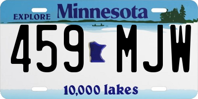 MN license plate 459MJW