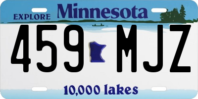 MN license plate 459MJZ