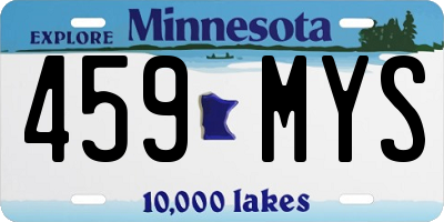 MN license plate 459MYS