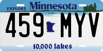 MN license plate 459MYV