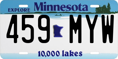 MN license plate 459MYW